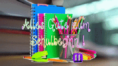 Messages Allemand Alles Gute zum Schulbeginn Fond Animé 003 