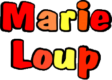 Vorname WEIBLICH - Frankreich M Zusammengesetzter Marie Loup 