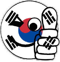 Bandiere Asia Corea del Sud Faccina - OK 