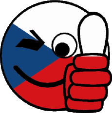 Flags Europe Czech Republic Smiley - OK 