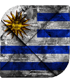 Bandiere America Uruguay Quadrato 