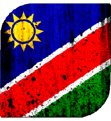Drapeaux Afrique Namibie Carré 