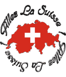 Mensajes Francés Allez La Suisse Carte - Drapeau 