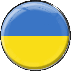 Fahnen Europa Ukraine Runde 