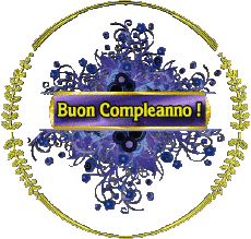 Nachrichten Italienisch Buon Compleanno Floreale Transparenter Hintergrund 009 