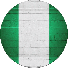 Bandiere Africa Nigeria Rond 