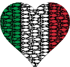 Flags Europe Italy National Heart 