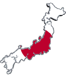 Flags Asia Japan Map 