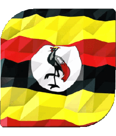Banderas África Uganda Plaza 