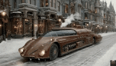 Humor -  Fun A.I Mix Epic Steampunk Vehicule 