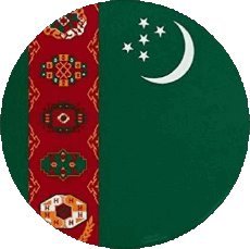 Bandiere Asia Turkmenistan Tondo 