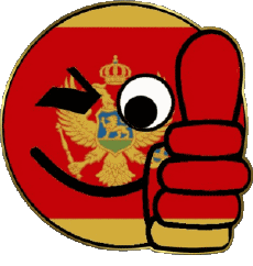 Fahnen Europa Montenegro Smiley - OK 