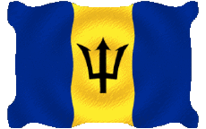 Bandiere America Barbados Sventola 