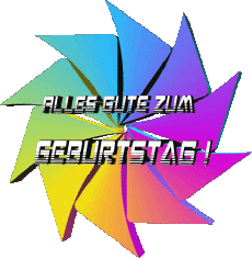 Messagi Tedesco Alles Gute zum Geburtstag Zusammenfassung - geometrisch Sfondo trasparente 016 
