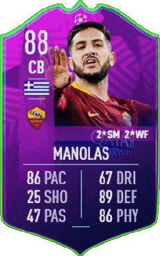 Multimedia Vídeo Juegos F I F A - Jugadores  cartas Grecia Kostas Manolas 