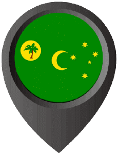 Fahnen Ozeanien Australien Cocos (Keeling) Islands Standort-Pin 