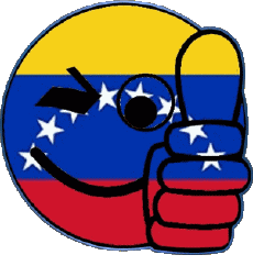 Fahnen Amerika Venezuela Smiley - OK 