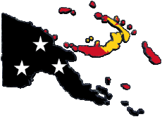 Flags Oceania Papua New Guinea Map 