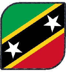 Bandiere America Saint Kitts e Nevis Quadrato 