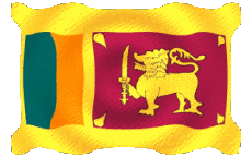 Drapeaux Asie Sri Lanka Ondulation 