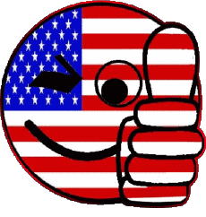 Drapeaux Amériques U.S.A Smiley - OK 