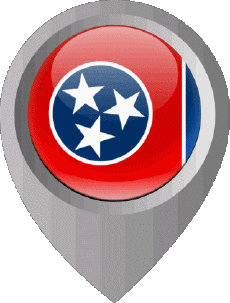Flags America U.S.A - States Tennessee Location Pin 
