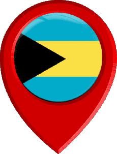 Banderas América Bahamas Marcador de ubicación 