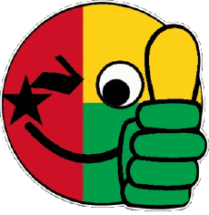 Fahnen Afrika Guinea Bissau Smiley - OK 