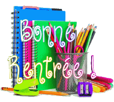 Mensajes Francés Bonne Rentrée Fondo transparente 014 