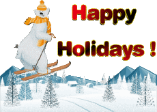 Messages Anglais Happy Holidays Winter Serie 06 