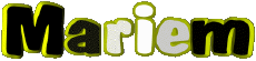 Nombre FEMENINO - Magreb Musulmán M Mariem 