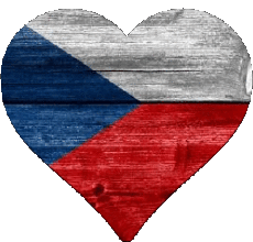 Flags Europe Czech Republic Heart 