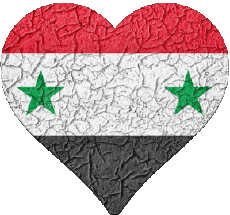 Bandiere Asia Siria Cuore 