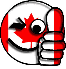 Fahnen Amerika Kanada Smiley - OK 