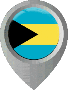Flags America Bahamas Location Pin 