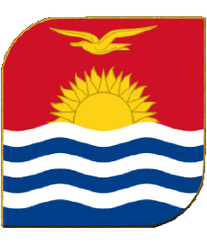 Bandiere Oceania Kiribati Quadrato 