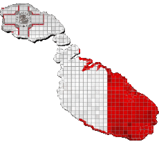 Fahnen Europa Malta Karte 