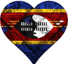 Drapeaux Afrique Eswatini Coeur 