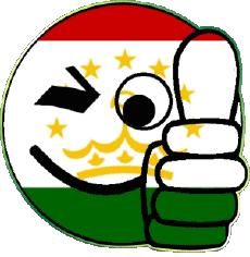 Flags Asia Tajikistan Smiley - OK 