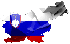 Banderas Europa Eslovenia Mapa 
