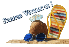 Mensajes Francés Bonnes Vacances Fondo transparente 14 