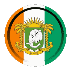 Drapeaux Afrique Côte d Ivoire Rond - Anneaux 
