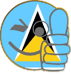 Fahnen Amerika St. Lucia Smiley - OK 