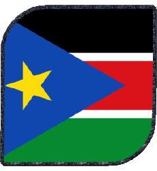 Bandiere Africa Sudan del sud Quadrato 
