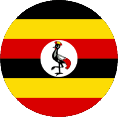 Fahnen Afrika Uganda Runde 