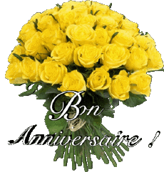 Messages Français Bon Anniversaire Floral Fond Transparent 015 