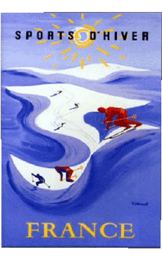 Humour - Fun Affiches Rétro - Lieux France Alpes 