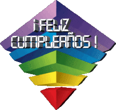 Nachrichten Spanisch Feliz Cumpleaños Abstracto - Geométrico 010 