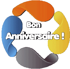 Messages French Bon Anniversaire Abstrait - Géométrique 011 