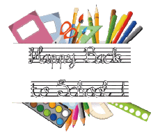 Messagi Inglese Happy Back to School Sfondo trasparente 003 